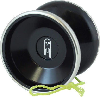 Yoyo King Ghost Bi-Metal Professional Yoyo in black front view