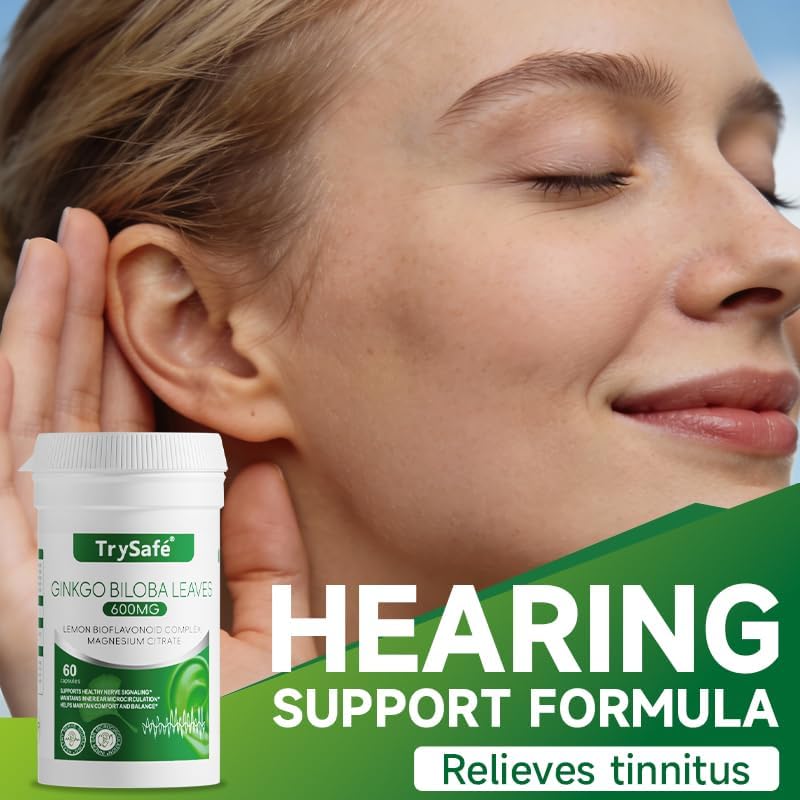 TrySafe 1000Milligrams ear ringing supplement nutrition facts label.
