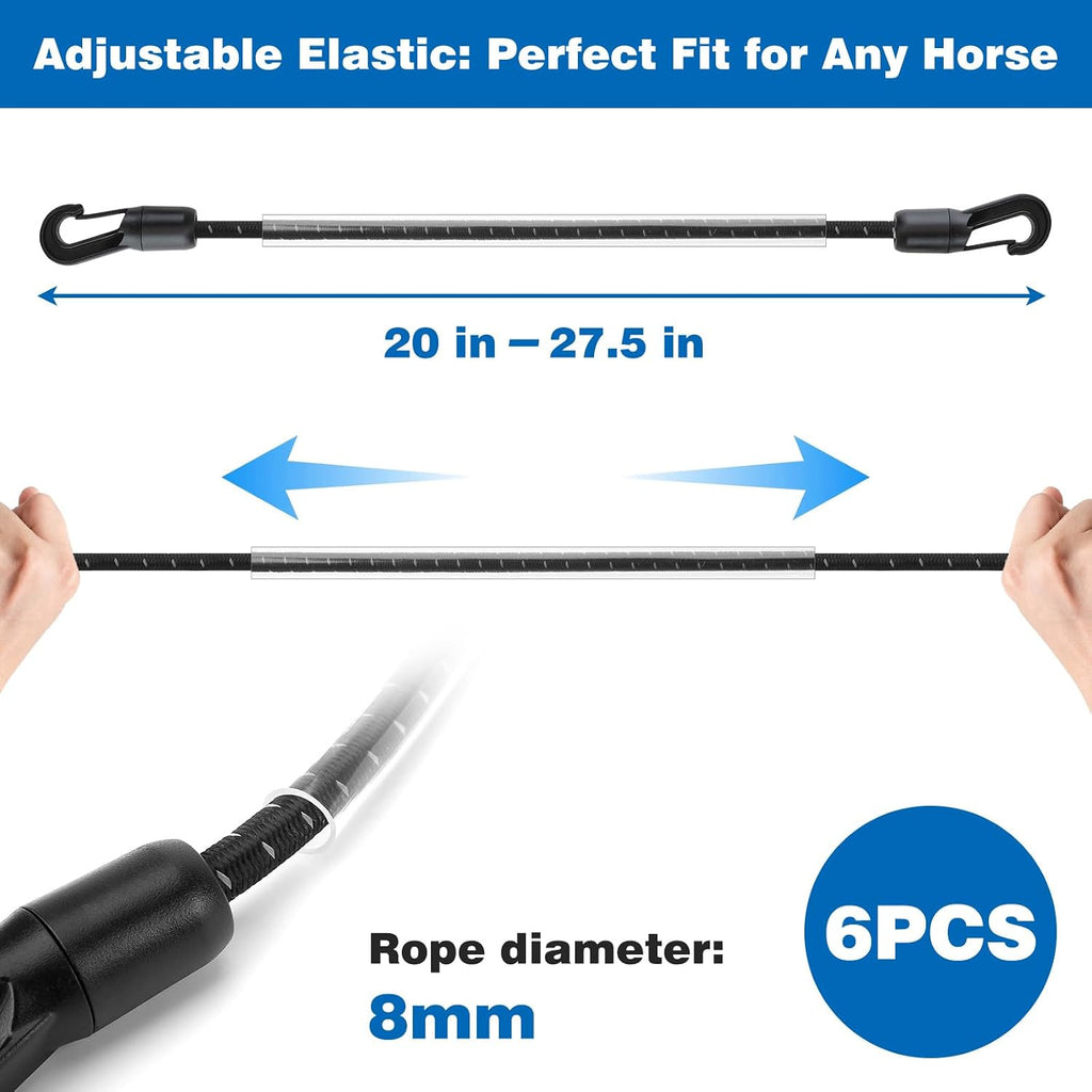 Close up of Verdanzia elastic horse blanket strap PVC coating