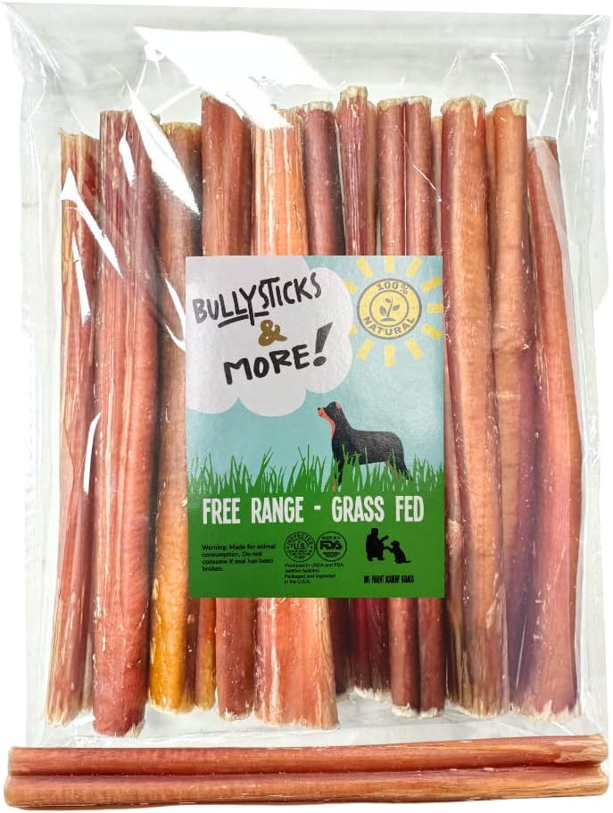 BULLYSTICKS & MORE 12 Inch Bully Sticks (Regular - 8 Pack) | Bully Sticks for Medium Dogs | 100% Grass Fed Beef | Dog Parents Choice Bully Stick Dog Chews | No Hide Bully Bones - Image 12