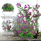 Close up view of the non toxic leaves of the Hamiledyi aquarium decoration