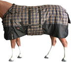 Black Aztec 72 in HILASON 1200D Winter Waterproof Poly Horse Turnout Blanket Belly Wrap - Image 10