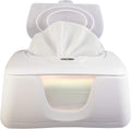 Gogo Pure baby wipe warmer and dispenser front view in white