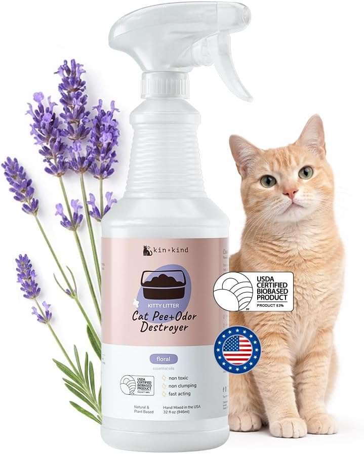kin+kind Pet Urine Cleaner for Dogs & Cats, Hardwood Floor Cleaner, Stain & Odor Remover, Helps Stop Re-Marking, Citrus, 32 fl oz - Image 11