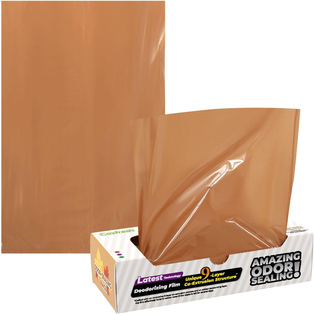 BOS Odor-Sealing Cat Poop Bags front view box packaging