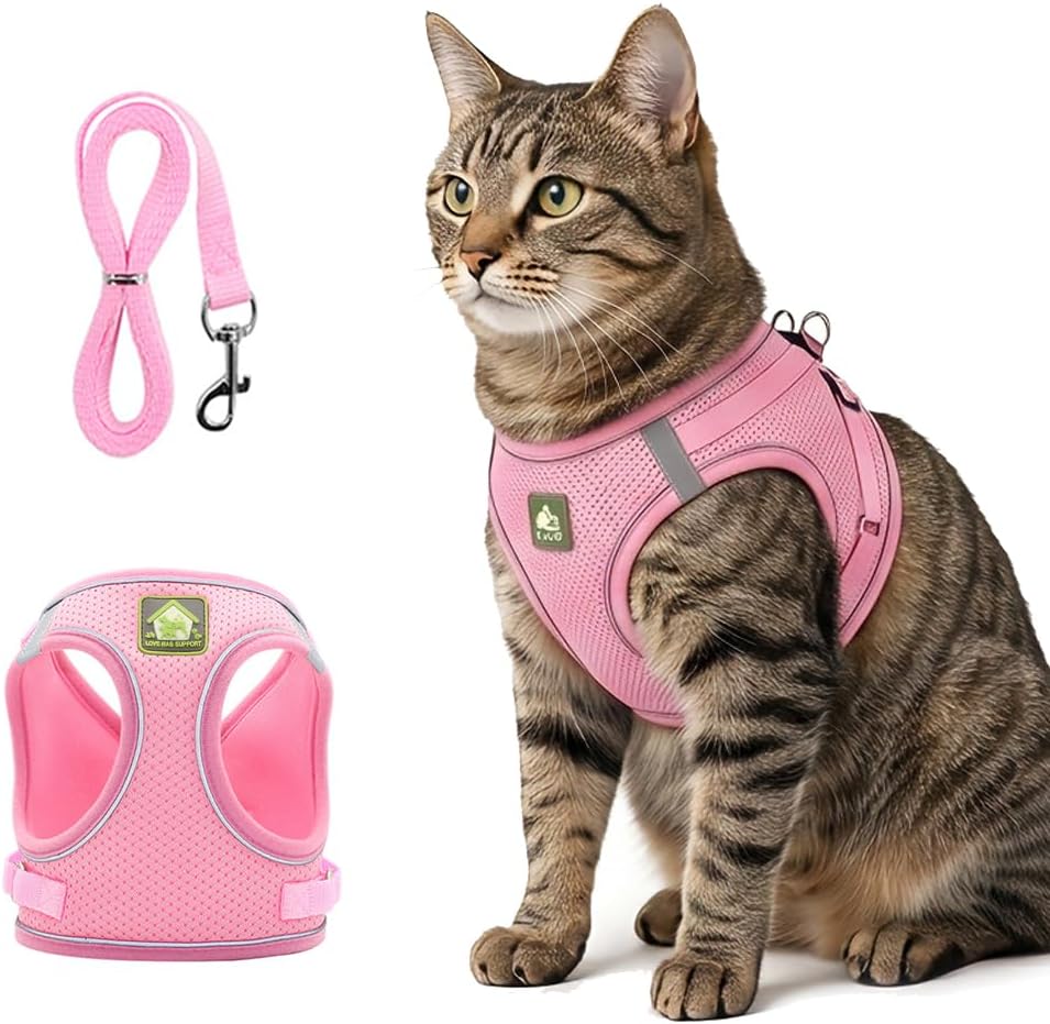 Cat Harness and Leash, 2026 New Cat Harness Escape Proof for Small Medium Large Cats, Breathable Adjustable Vest Harnesses with Reflective Strip for Walking Travel Camping (Black, M) - Image 10