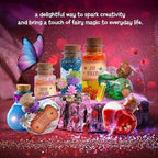 Detailed view of fairy potion ingredients and magical supplies