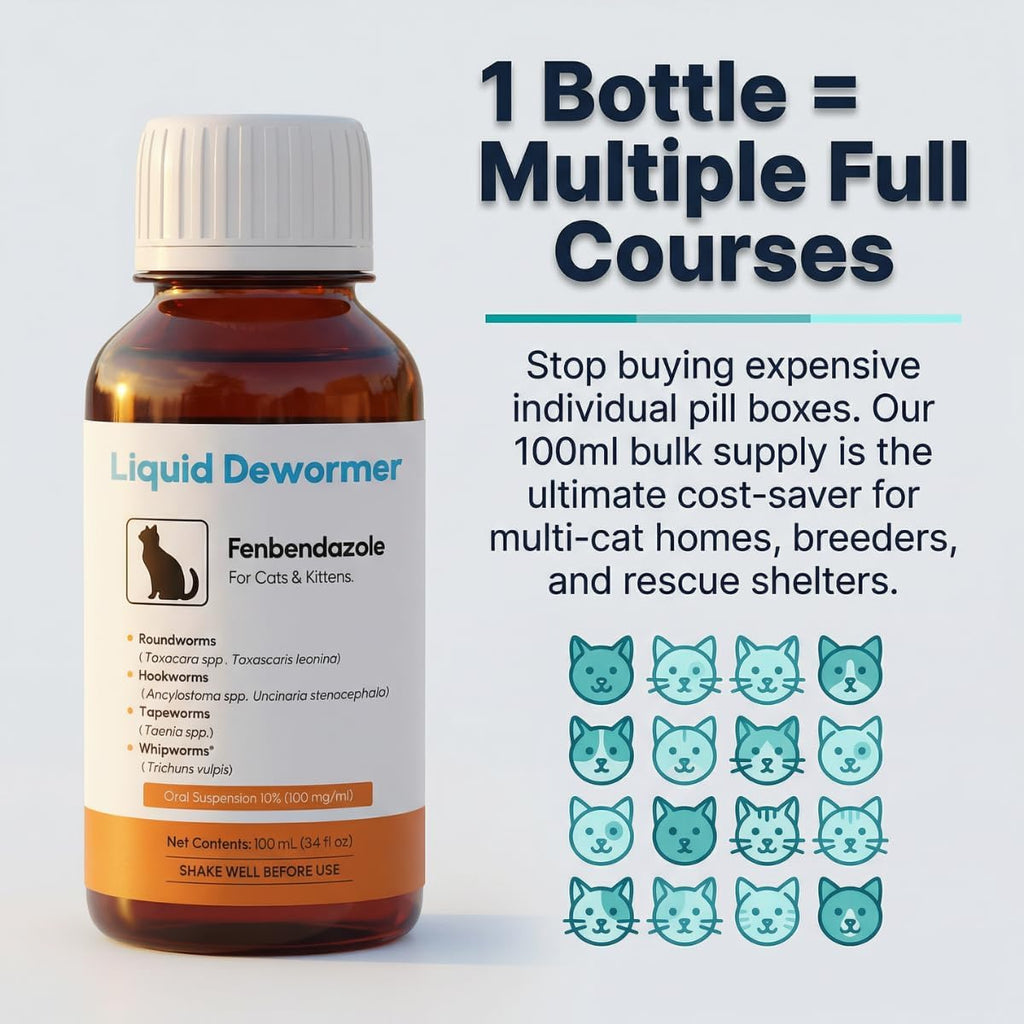 Administering Morvequa liquid pet dewormer using the three milliliter syringe
