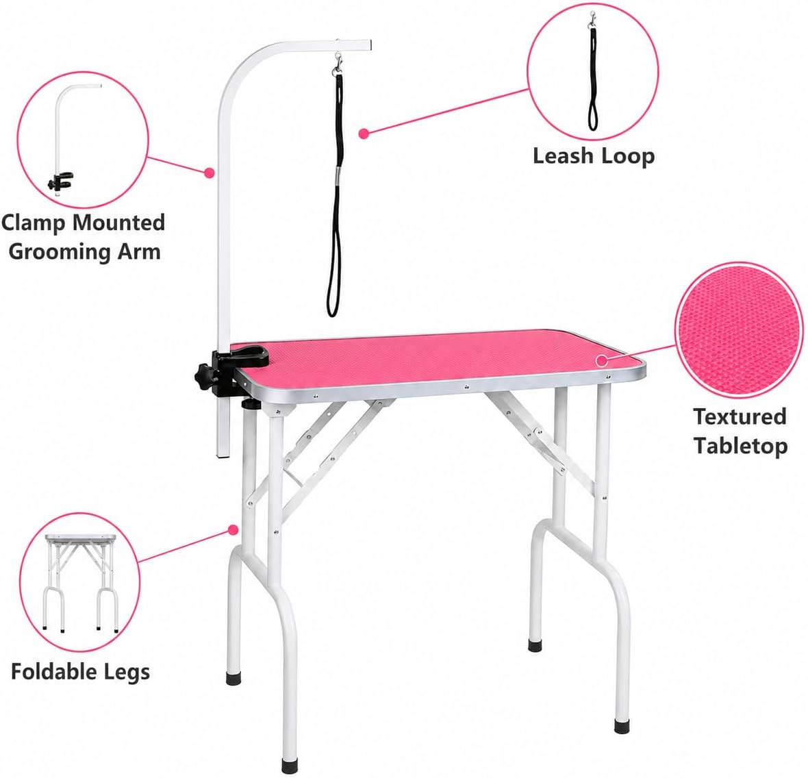 Heavy duty iron frame of Leibou grooming table