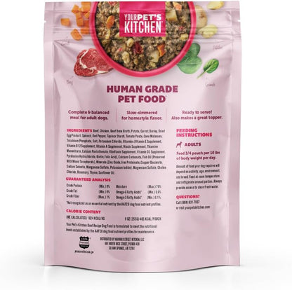 Premium imported USA wet dog food with real beef and vegetables