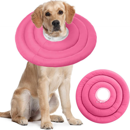IDOMIK Dog Recovery Collar, Waterproof Soft Dog Cone After Surgery, Comfy Protective Elizabethan Collar Alternative for Dogs Cats, Adjustable Pet Neck Donut Cone Anti-Licking Biting Wounds,Pink,M - Image 11