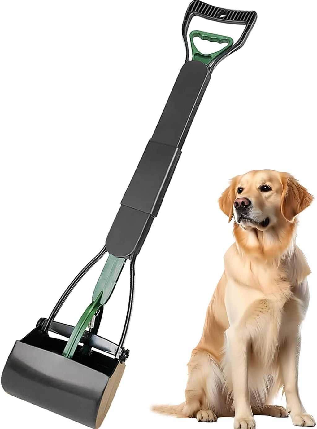 ienjoyed 32" Tall Pooper Scooper, Large Pooper Scooper for Dogs Heavy Duty, Dog Pooper Scooper with Long Handle & High Strength Durable Spring, Foldable Dog Poop Pick Up - Image 12