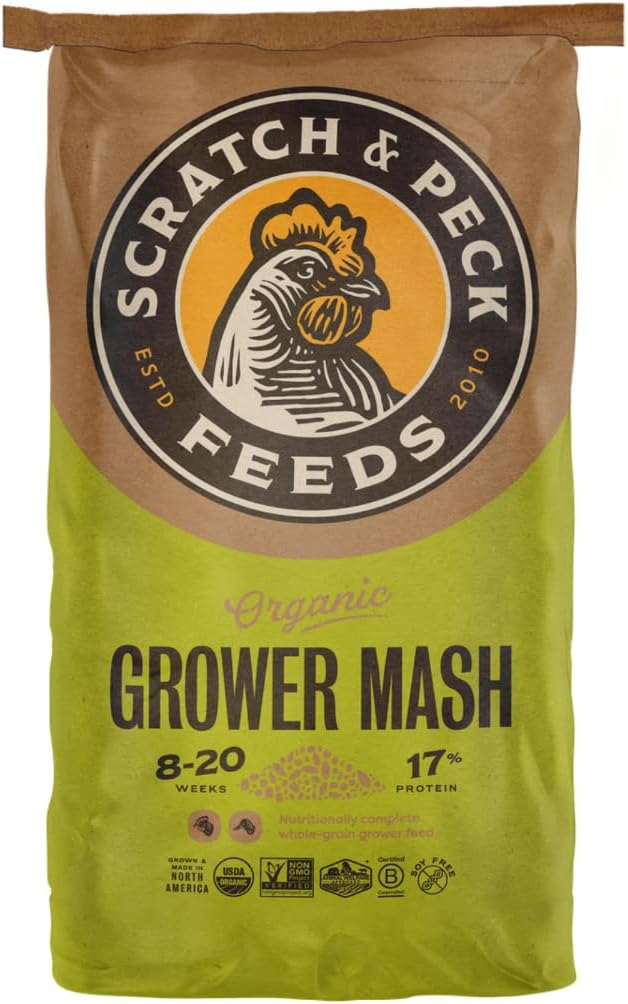 Scratch and Peck Feeds | Layer Mash for Chickens & Ducks | 40 lb Bag | 16% Protein, Corn & Soy Free, Fermentable Whole Grains, Certified Organic & Non-GMO Project Verified, Complete Nutrition - Image 10