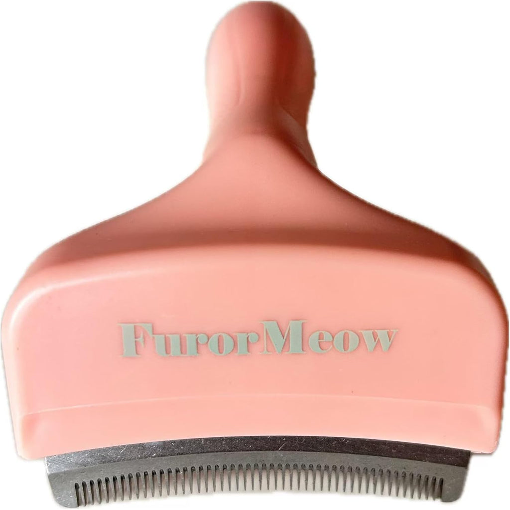 Pet Deshedding Tool with Curve Blade, Cat Grooming Brush, Tight V-shaped Teeth Shedding Comb for Cats and Dogs (Green, Small) - Image 9