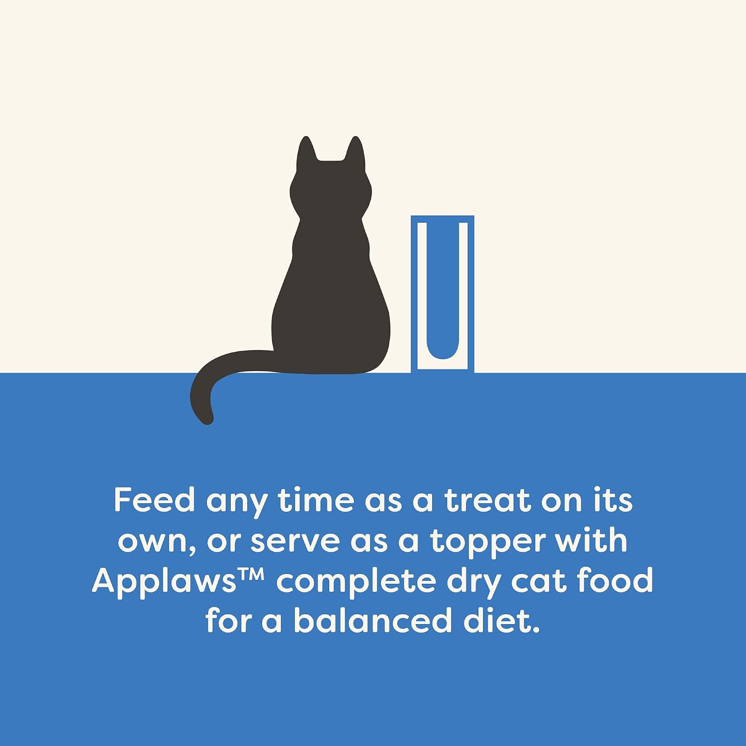 Rear view of Applaws lickable cat treats nutritional information