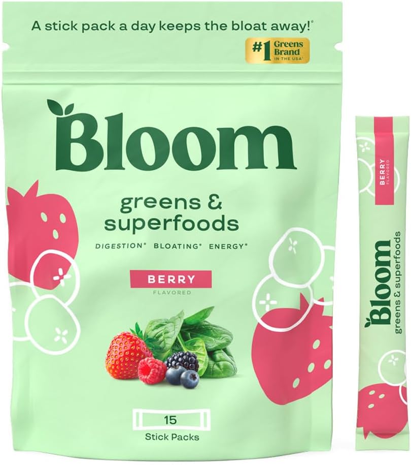 Bloom Nutrition Superfood Greens Powder, Strawberry Kiwi, 30 Servings - Image 12