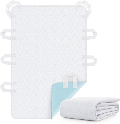 Pick For Life waterproof bed pad with 8 handles front view