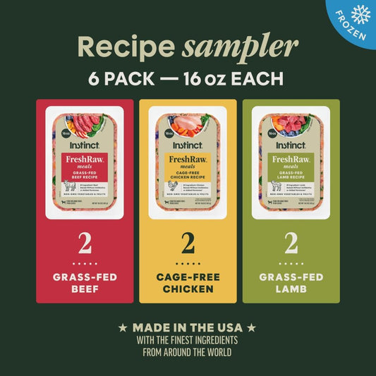 Instinct FreshRaw Meals 16 Ounce pouches for adult dogs