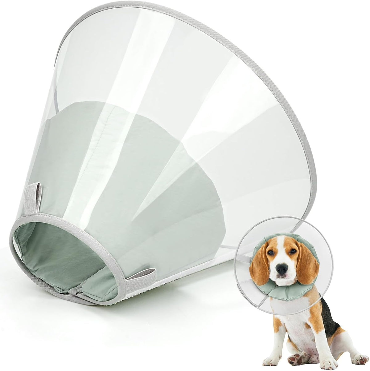 Dog Cone Collar to Stop Licking with Soft Liner, Comfortable Elizabeth Recovery Collar for Large Medium Dogs After Surgery, Pet Neck Head Cone Alternative,L - Image 10