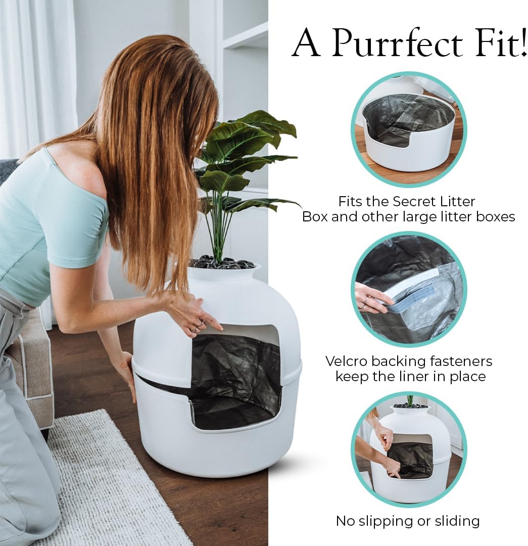 Bundle And Bliss reusable litter box insert with nano-gel tape attachment system
