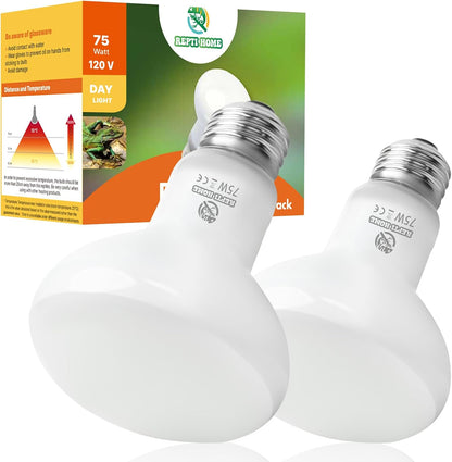 Reptile Heat Lamp Bulbs, Simulate Natural Sunlight Heat Light Bulb, 2 Pack 100W Amphibian Terrarium Basking Spot Lamp for Reptile, Bearded Dragon, Lizard, Turtle, Snake - Image 10