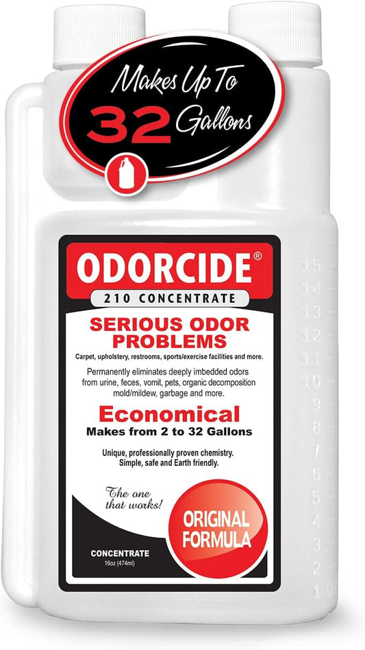 Odorcide Odor Eliminator Concentrate sixteen ounce bottle front view for professional carpet deodorizing.