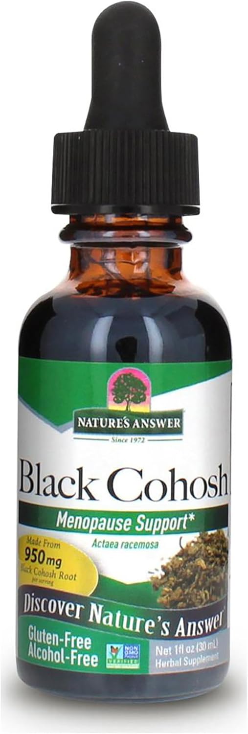 Nature's Answer Black Cohosh Root Extract front bottle view for menopause support