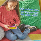 Durable and washable multicolored silicone math blocks for toddler fine motor skills training