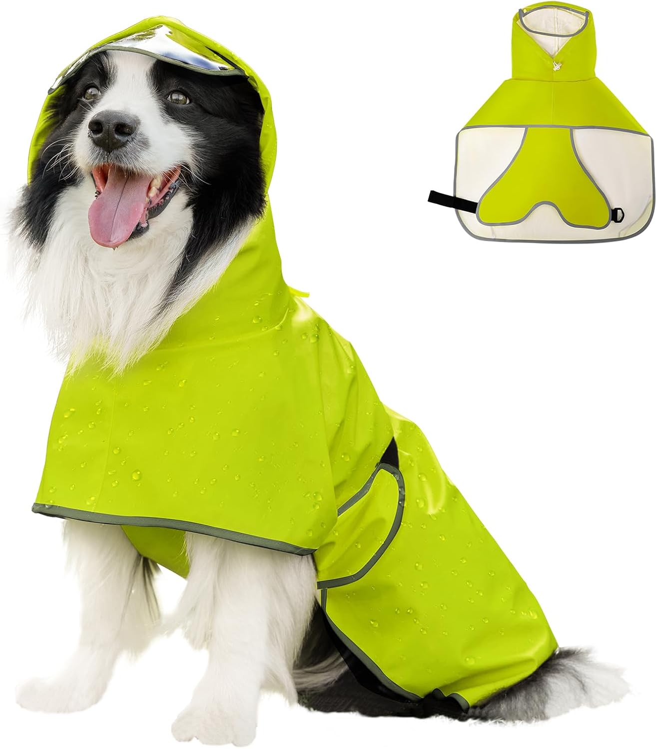 Dog Raincoat,Dog Rain Jacket Poncho with Hood and Leash Hole(Dinosaur,S) | Windproof,waterproof,leash loop,adjustable,dinosaur design - Image 11