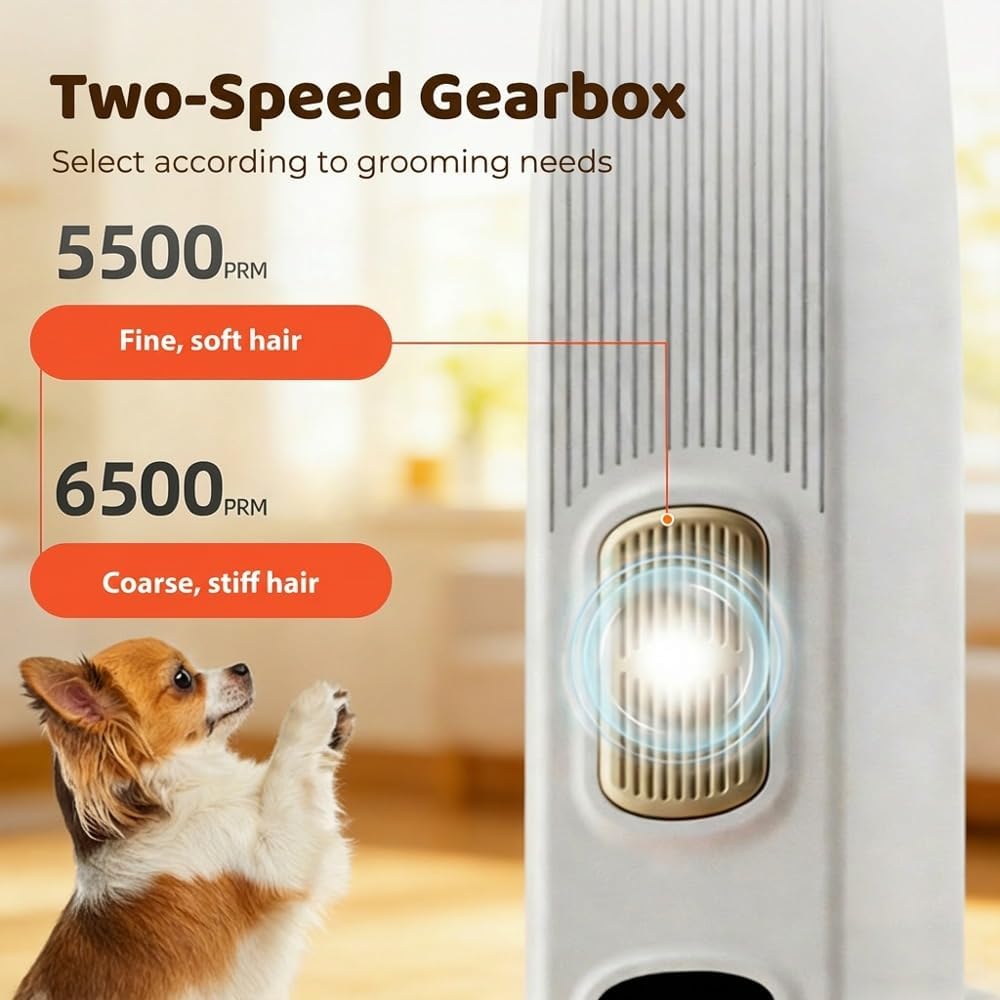 Cordless cat hair trimmer showing comfortable grip handle and pink body.