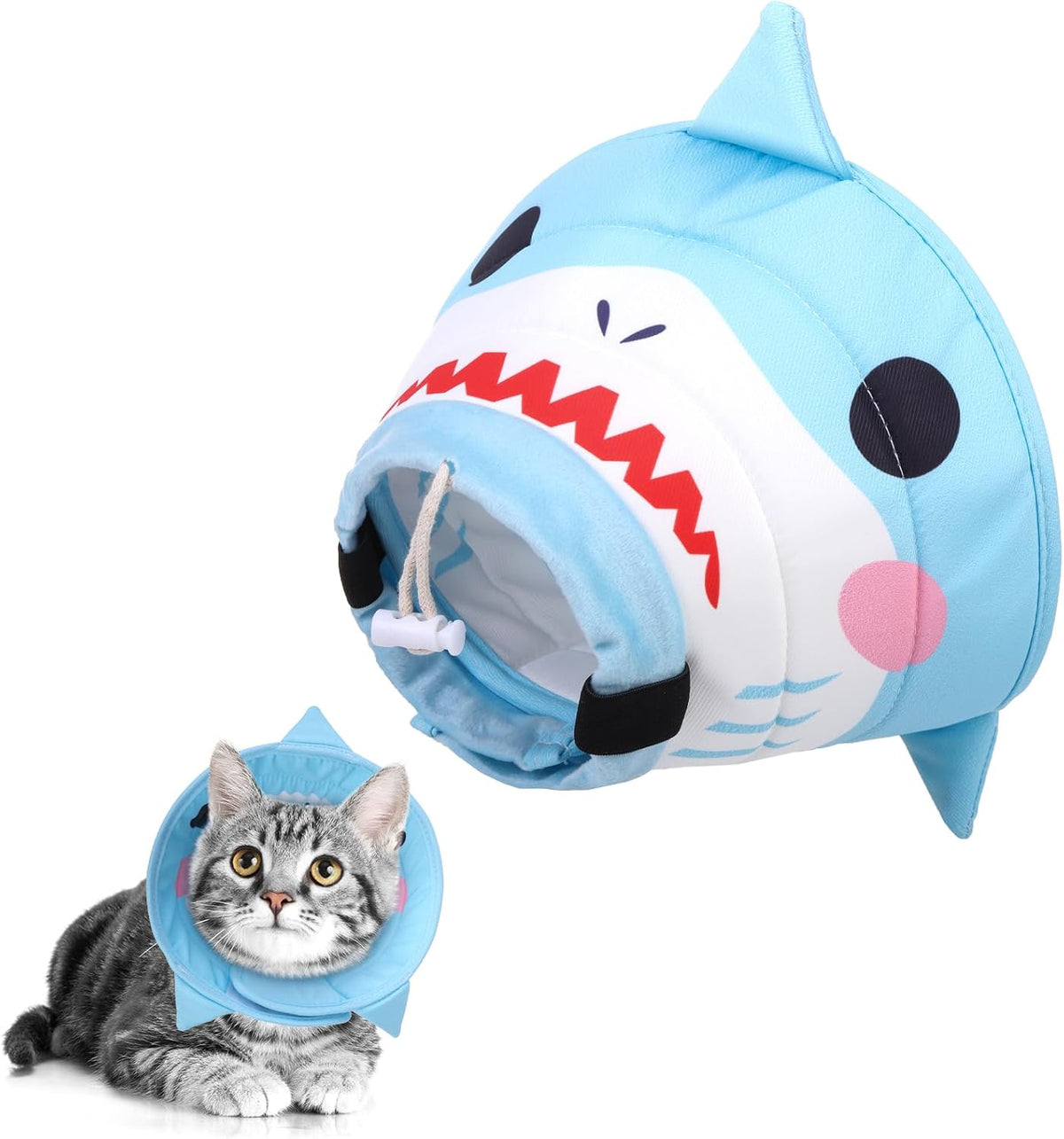 KOOLTAIL Cat Cone Collar Soft, Adjustable Cat Cones to Stop Licking, Foldable Donut Water Resistant Pet Recovery Neck E Collars After Surgery, Kitten Elizabethan Collar for Small to Large Cats,Brown M - Image 13