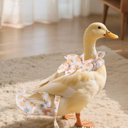 Adjustable poultry nappy harness with hook and loop closure detail