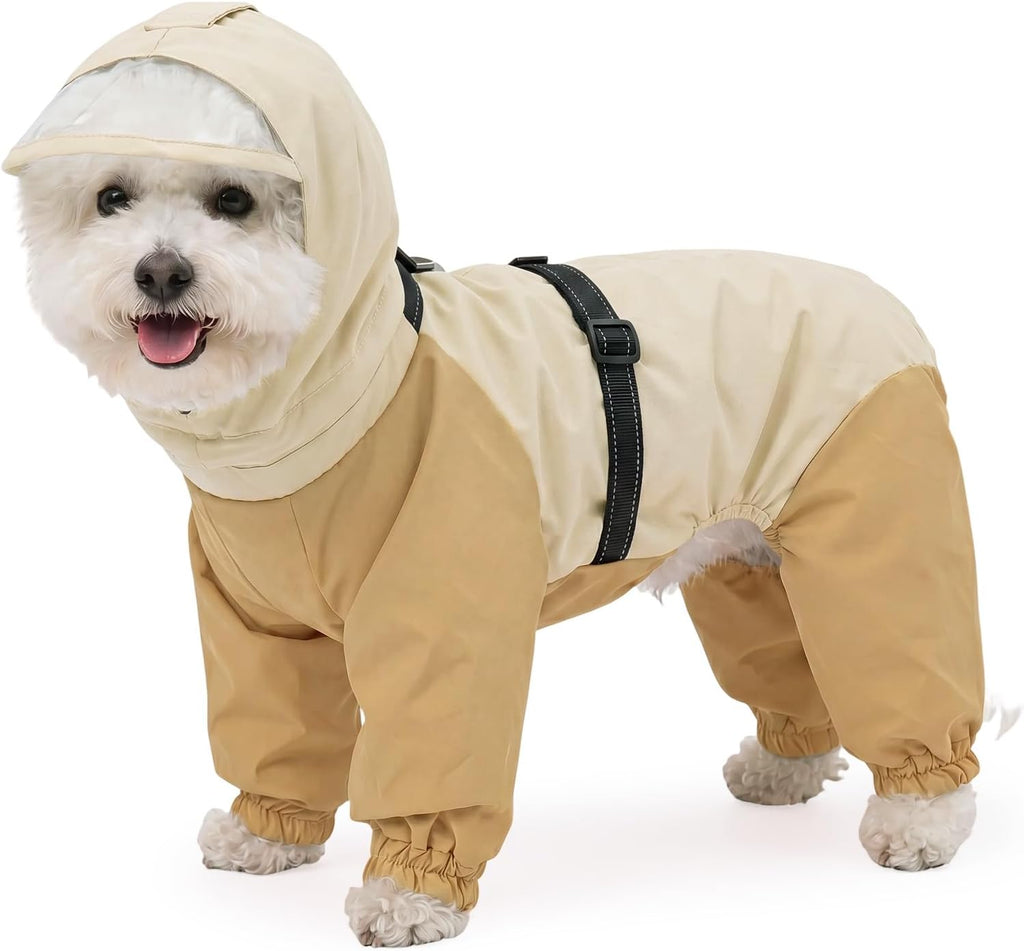 Nanaki Waterproof Dog Raincoat with Harness-Full Body Dog Raincoats Outdoor | For Rainy Days,Hiking Camping,Reflective Safety Strips,Full-Body Protection,Easy On/Off,Detachable&adjustable Hood,Breathable - Image 11
