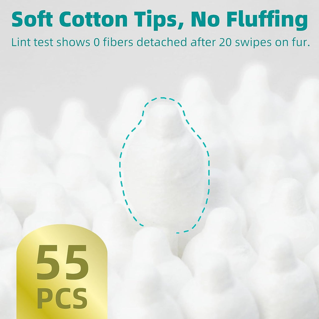 Detailed view of paper stick and pure cotton tip structure