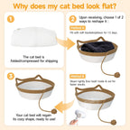 Side view of Weavelyrics cat bed showing depth