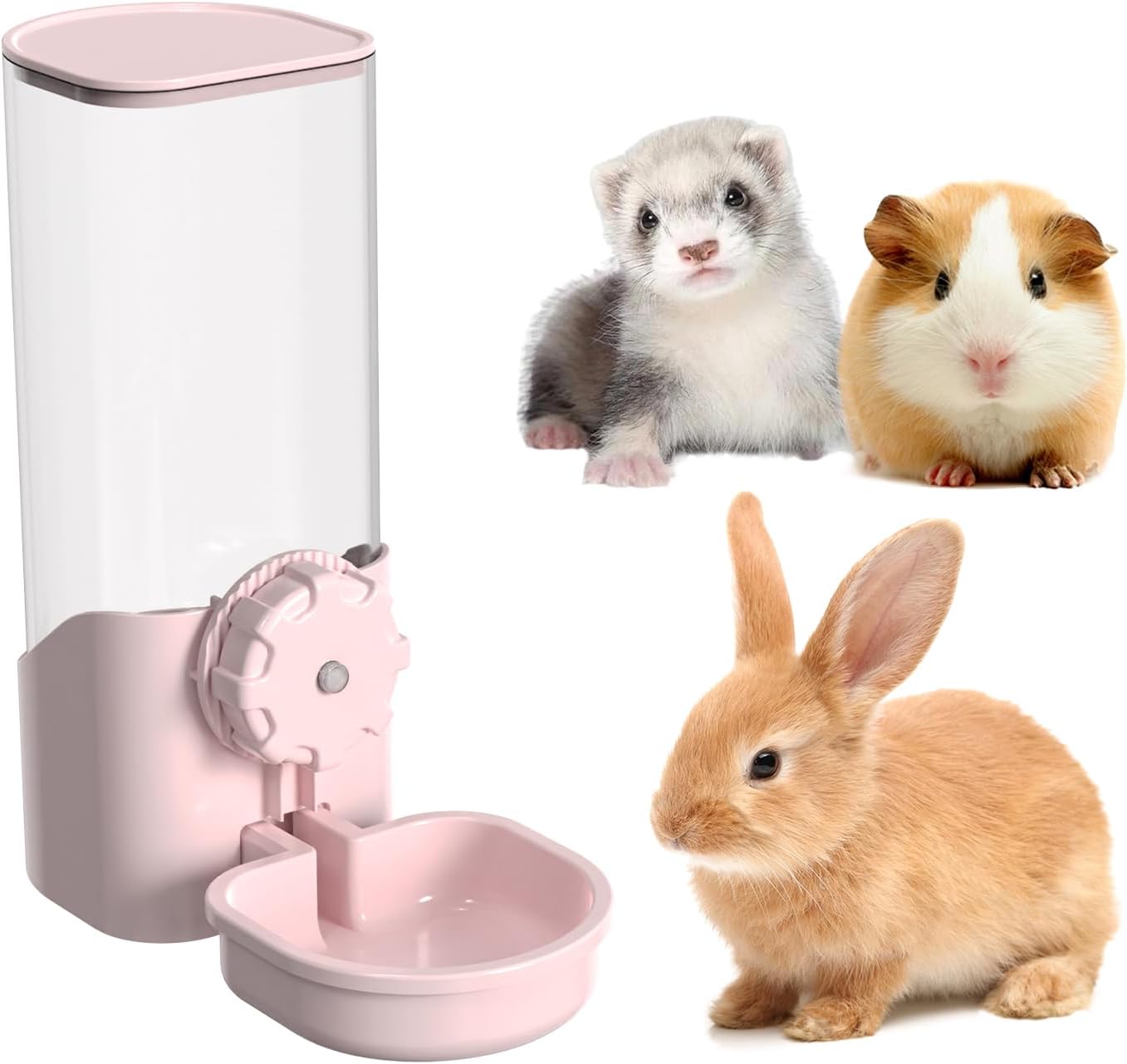 Rabbit Water Bottle for Cage Crate, 29oz No Drip Hanging Automatic Pet Water Dispenser for Small Animal Guinea Pig Bunny Chinchilla Ferret Hedgehog Puppy Cat (Blue) - Image 9