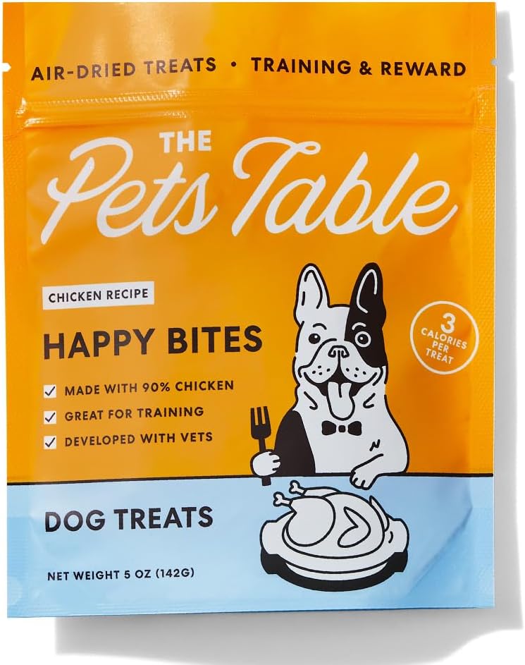 The Pets Table chicken and sweet potato dog meal package sizing information