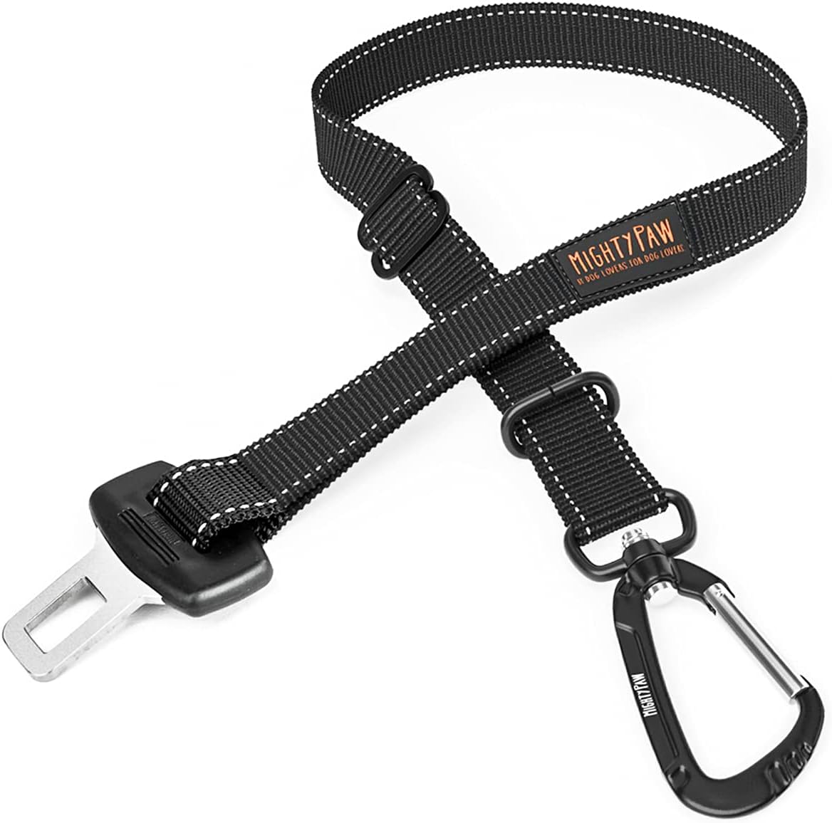 Mighty Paw Dog Seat Belt For Car Headrest - Distraction Free Driving, Heavy-Duty Aviation Grade Aluminum Carabiner, and Tactical Buckle.Adjustable Dog Seatbelt Harness for Small, Medium and Large Pets - Image 10