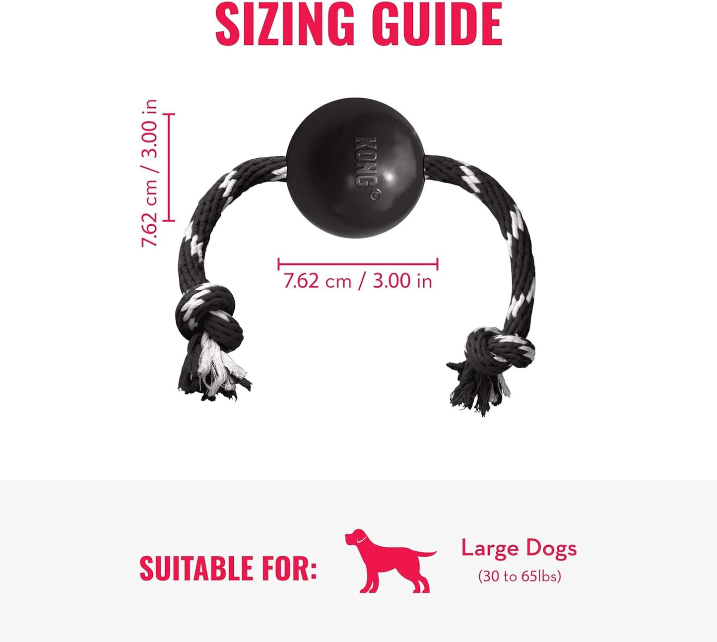 USA imported KONG Extreme dog toy for power chewers and aggressive fetch games