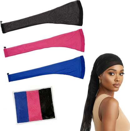 Qtaikong hair weave sleeve for locs three piece set front view showcase