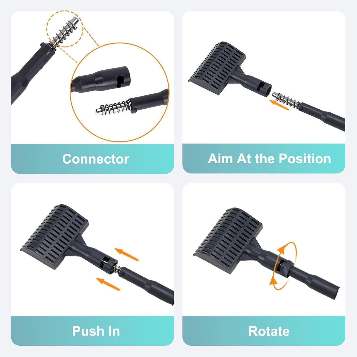 Carefree Fish tube pipe brush attachment cleaning aquarium filter plumbing.