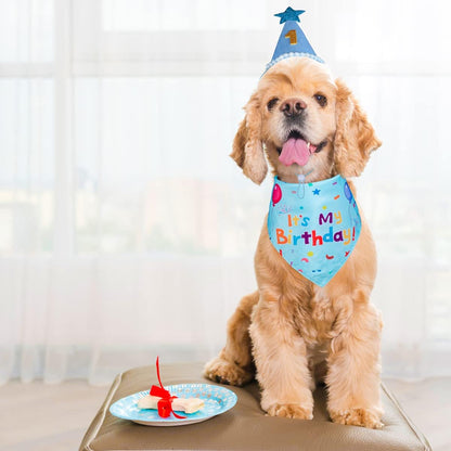 Close up of the adjustable toggle strap on the Yicostar dog party hat