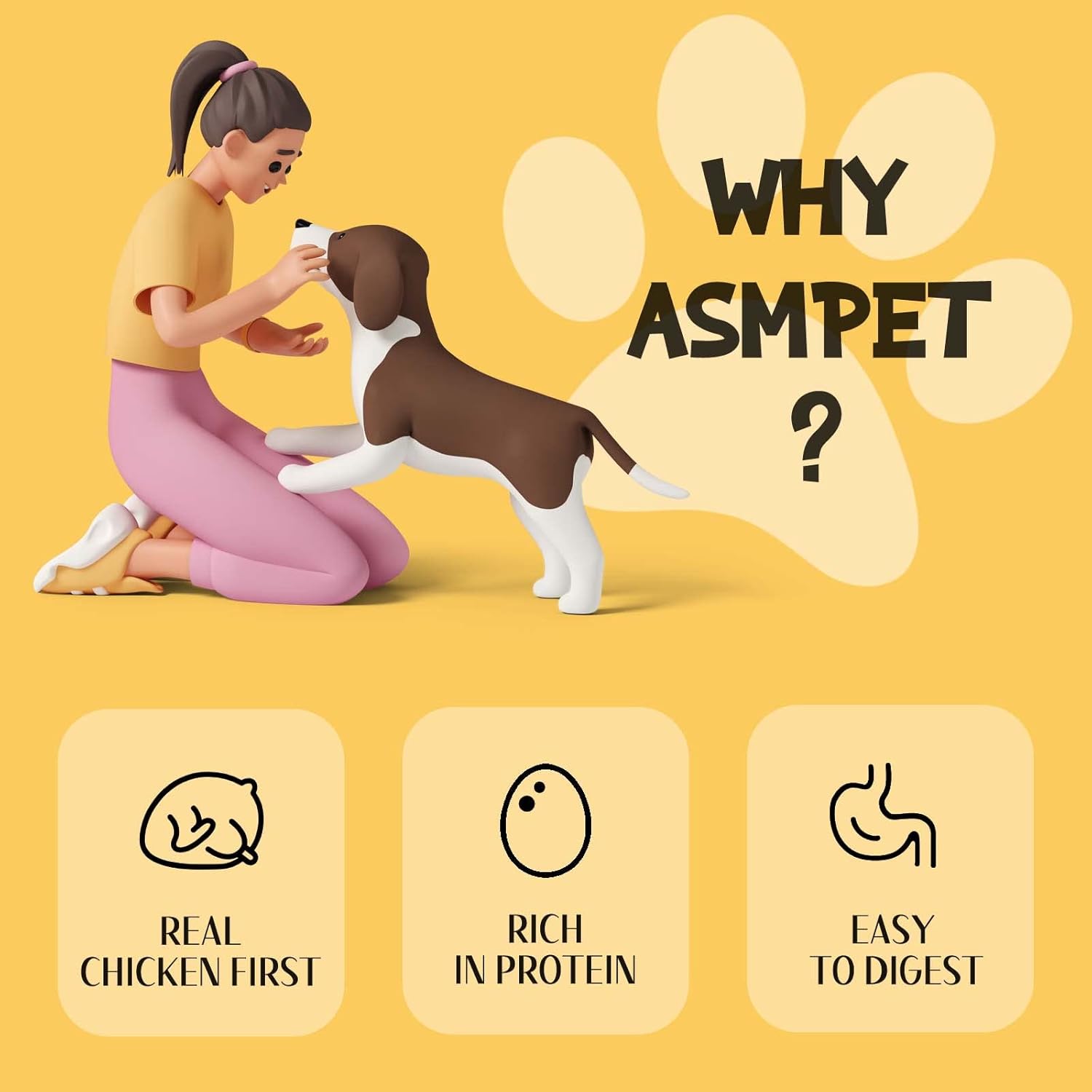 Asmpet high protein chicken rings for all dog breeds