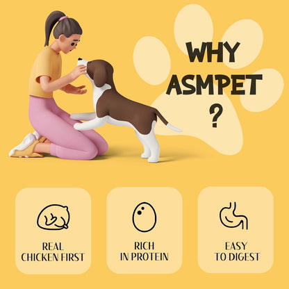 Asmpet high protein chicken rings for all dog breeds