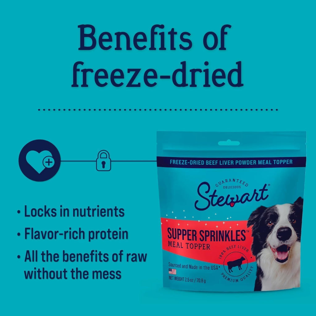 Stewart pet food sprinkles for sensitive stomach canine nutrition