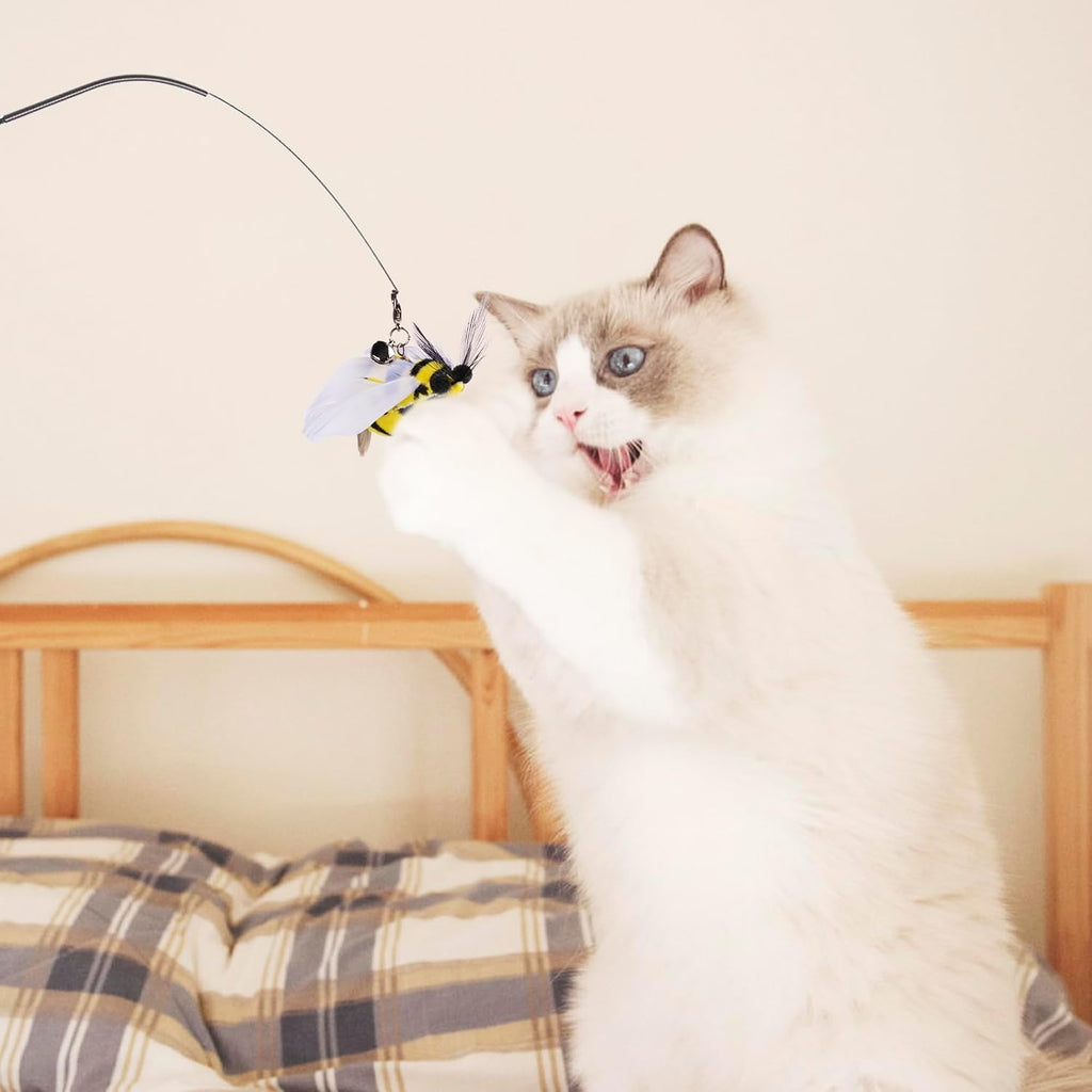JXFUKAL bird and worm cat wand accessories pack for hunting stimulation.