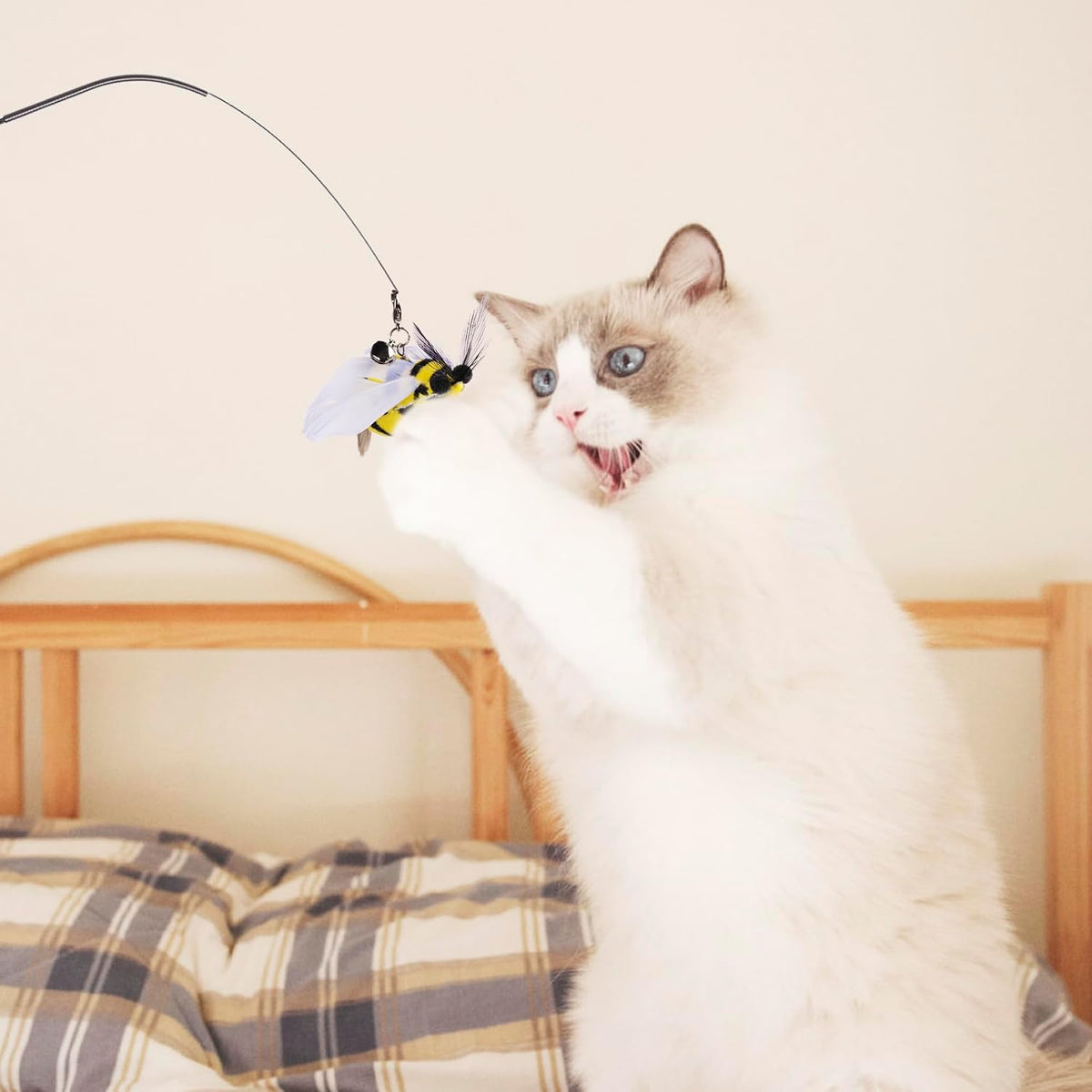 JXFUKAL bird and worm cat wand accessories pack for hunting stimulation.