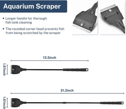 Olaismln algae remover tool cleaning stubborn green spots on aquarium glass