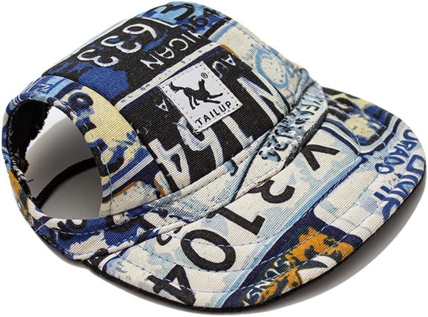 Leconpet floral pet cap branding and fabric texture