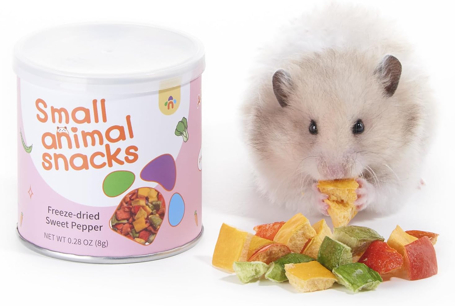 Niteangel small pet foraging treat package detailing suitability for gerbils and mice